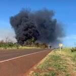 VÍDEO: Incêndio atinge usina de reciclagem de Campo Grande e fumaça atrapalha trânsito na BR-060