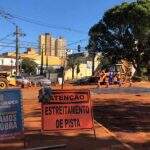 Obras interditam trechos nas ruas 26 de Agosto e Padre João Crippa em Campo Grande