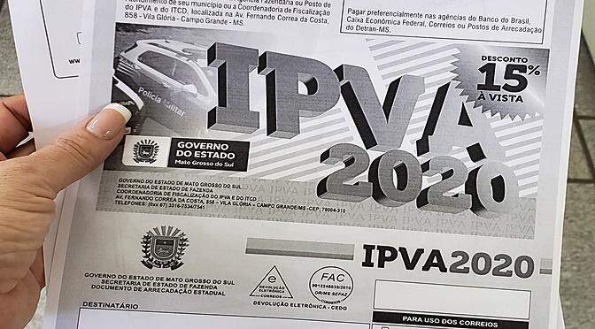 Termina nesta sexta-feira prazo para pagar IPVA 2020 com desconto à vista de 15%