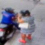 Bandido se deu mal: mulher reage a assalto e empurra ladrão de moto na Moreninha