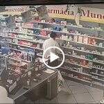 VÍDEO: dupla atira contra comerciante durante tentativa de roubo a farmácia em MS