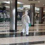 Para combater coronavírus, Exército faz limpeza no aeroporto de Campo Grande