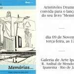 Aristóteles Drummond lança seu livro de memórias nesta terça