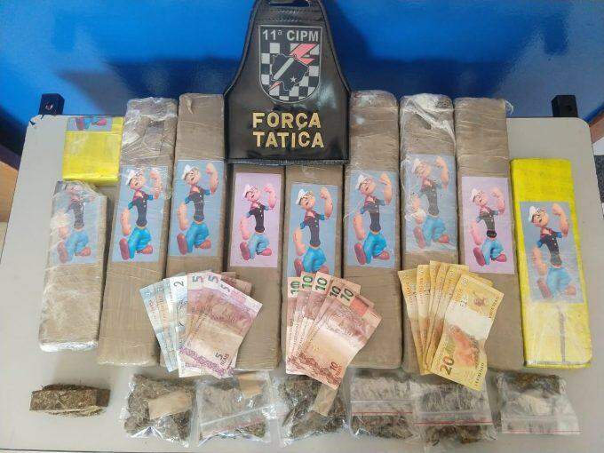 Não era espinafre: PM apreende tabletes de maconha do ‘Popeye’ em Campo Grande