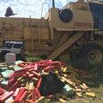 Polícia Civil apreende mais de três toneladas de maconha que estavam escondidas em colheitadeira