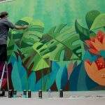 Em parceria com artistas locais, Águas Guariroba lança maior Mural de Arte Urbana do MS