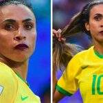 Batom usado por Marta rouba a cena em jogo da Copa do Mundo.