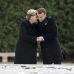 Merkel e Macron lembram fim da Primeira Guerra Mundial.