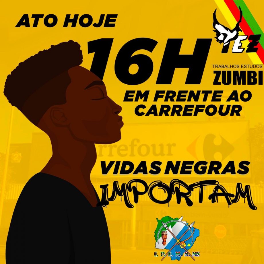 Vidas negras importam: Campo Grande terá protesto contra morte em supermercado