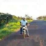 VÍDEO: motociclista escapa de acidente com linha de cerol em Campo Grande