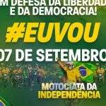 Motociata em apoio a Bolsonaro é marcada para o dia 7 de setembro