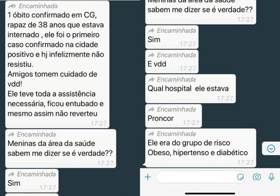 É fake: Paciente não morreu por coronavírus em Campo Grande, diz Sesau