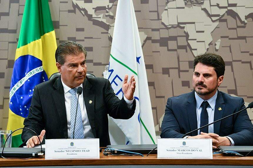 Nelsinho Trad durante audiência da Comissão de Relações Exteriores do Senado (Foto: Pedro França/Agência Senado)