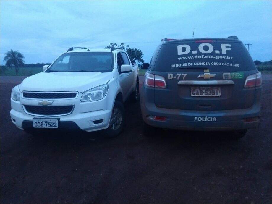 Camionete roubada em Brasília é recuperada durante abordagem policial em MS