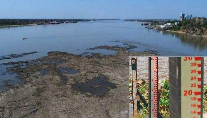 Nível negativo: Rio Paraguai atinge menor altura dos últimos 47 anos em MS