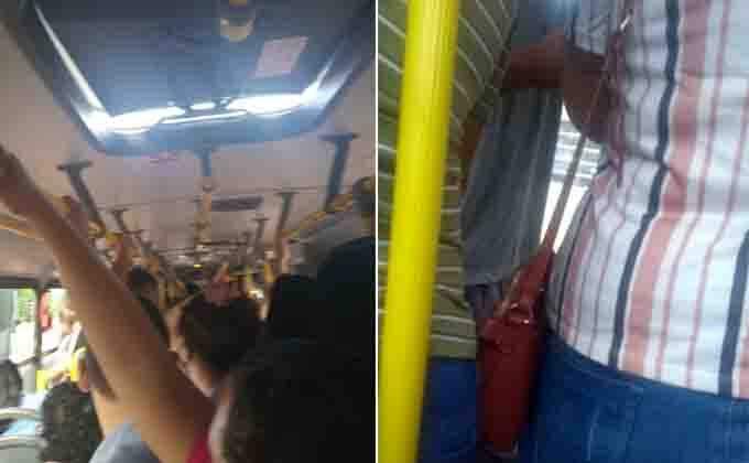 ‘Precisamos trabalhar e não temos opção’: passageiros enfrentam aglomeração em ônibus em Campo Grande