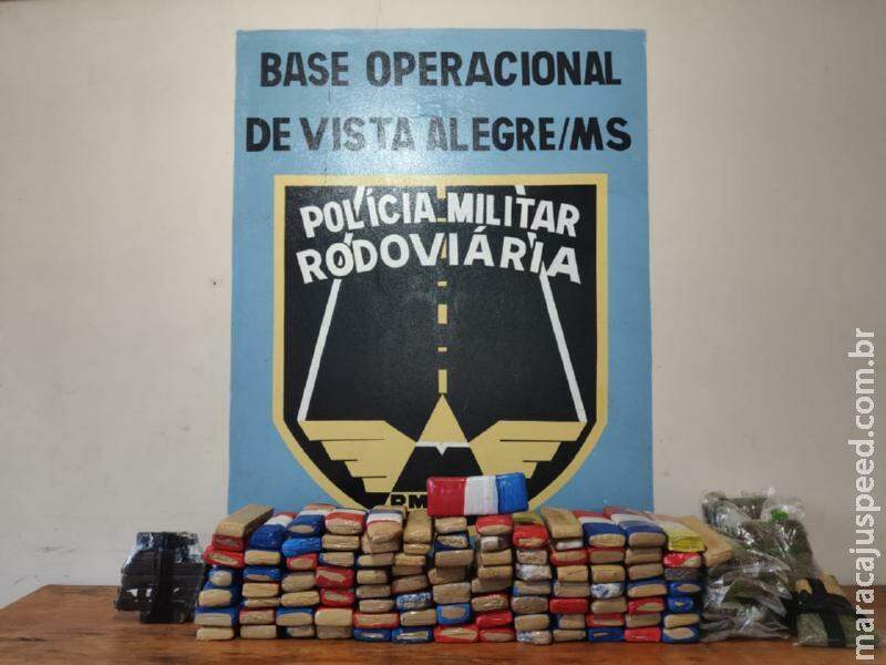 Polícia Militar Rodoviária prende quadrilha que transportava 93 kg de maconha para o MT