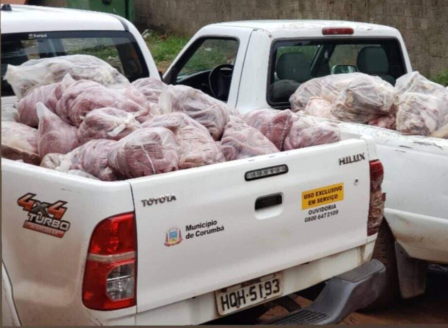 Carne foi apreendida (Foto: Divulgação/Garras)