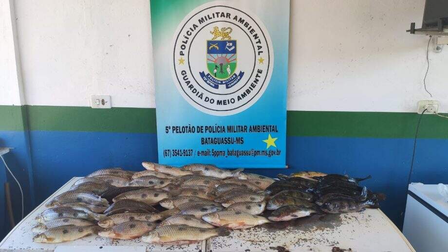 Pescadores com 30 kg de pescado são autuados e tem equipamentos apreendidos em Bataguassu