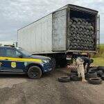 Motorista é preso ao ser flagrado com mil pneus novos sem nota fiscal em MS