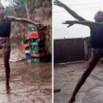 Vídeo de menino nigeriano dançando descalço na chuva viraliza