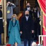 O look de Jill Biden, agora primeira-dama dos EUA na posse.