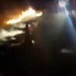 VÍDEO: carro pega fogo e um morre em acidente entre o Indubrasil e Terenos