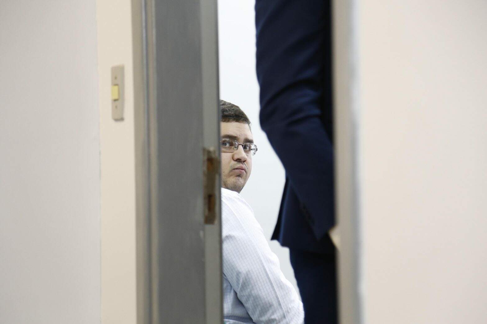 Estudante durante audiência de acusação nesta segunda-feira. Foto: Leonardo de França