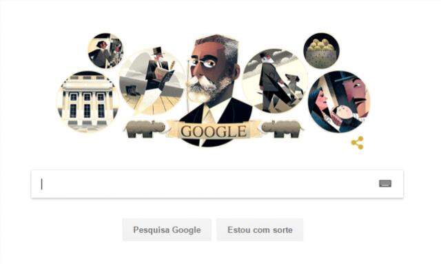 Google celebra 178 do nascimento de Machado de Assis
