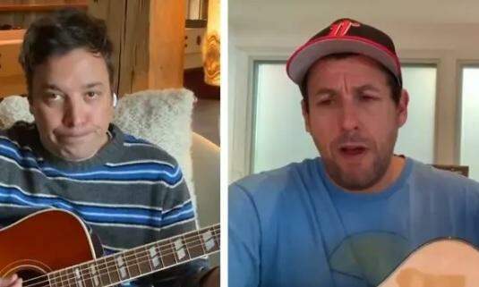 Adam Sandler e Jimmy Fallon lançam música ‘Não Toque na Vovó’