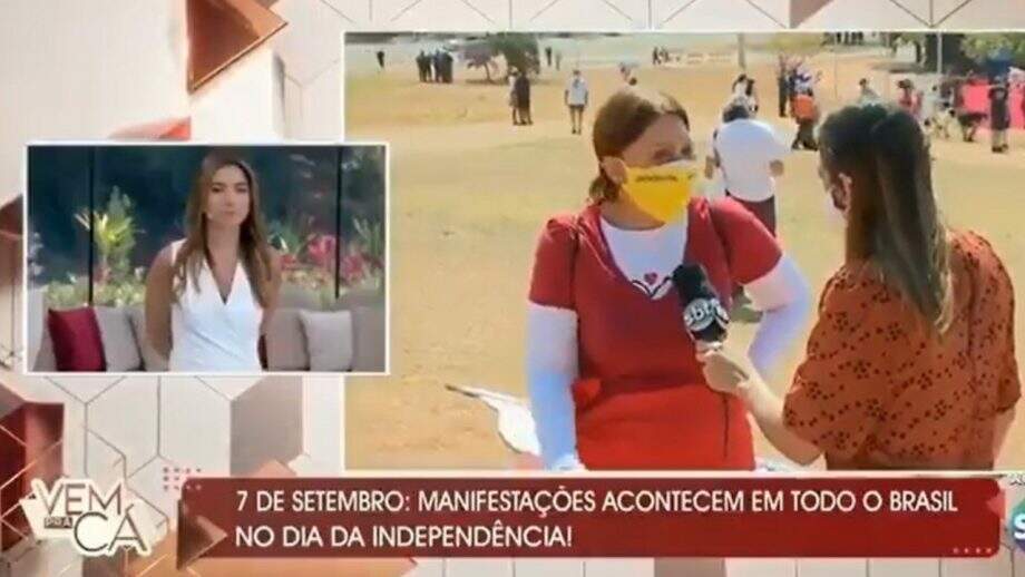 Climão: entrevistada contra Bolsonaro entra ao vivo em programa do SBT