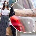 Angelina Jolie mostra uma nova tatuagem significativa em Nova York