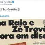 Soraya Thronicke provoca Zé Trovão pelas redes sociais