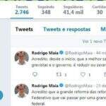Rodrigo Maia apaga tuíte em que defendia redução do PIS/Cofins