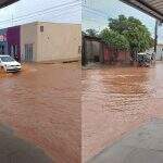 VÍDEO: Chuva rápida transforma ruas em rios em pelo menos três bairros de Campo Grande