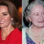 Kate estreia um casaco vermelho e recupera os brincos de safira da Rainha Mãe