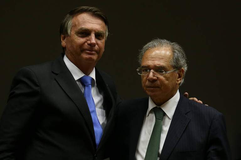 Presidente da republica Jair Bolsonaro e ministro da Economia Paulo Guedes