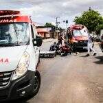 Acidente entre carro e moto deixa bebê de 3 meses ferido em Campo Grande