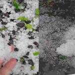 VÍDEO: Em Bodoquena, granizo cobre chão com gelo e chuvas alagam ruas após tempestade