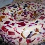 Mosaico de gelatina tradicional para o Natal