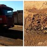 Carretas ‘burlam’ fiscalização, estragam asfalto e causam transtornos em Campo Grande