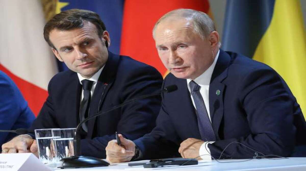 Macron se reúne com presidente ucraniano, após diálogo com Putin
