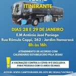 Ônibus da vacinação itinerante contra covid-19 estará no Itamaracá nesta sexta