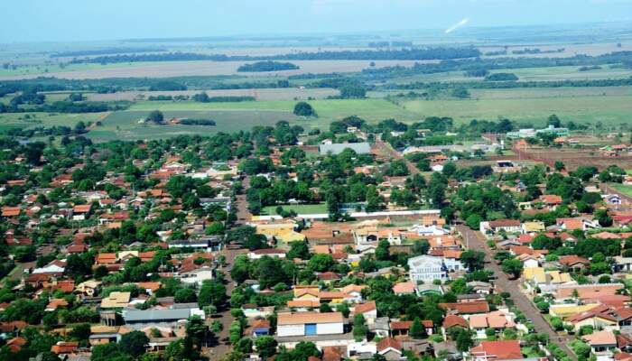 Foto aérea do município de Fátima do Sul