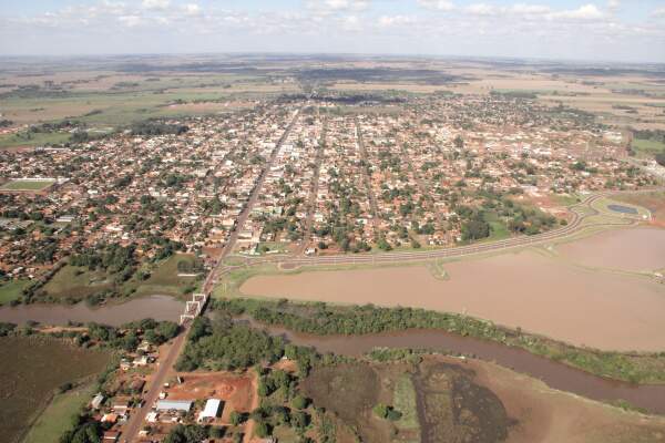 Foto aérea do município de Fátima do Sul