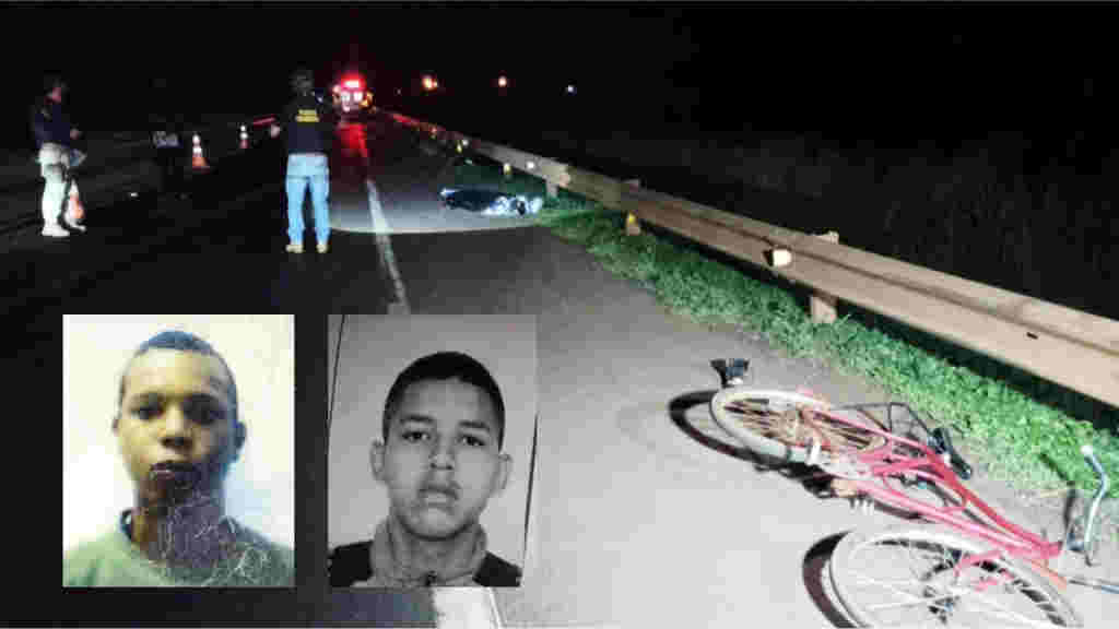 Vítimas trafegavam de bicicleta
