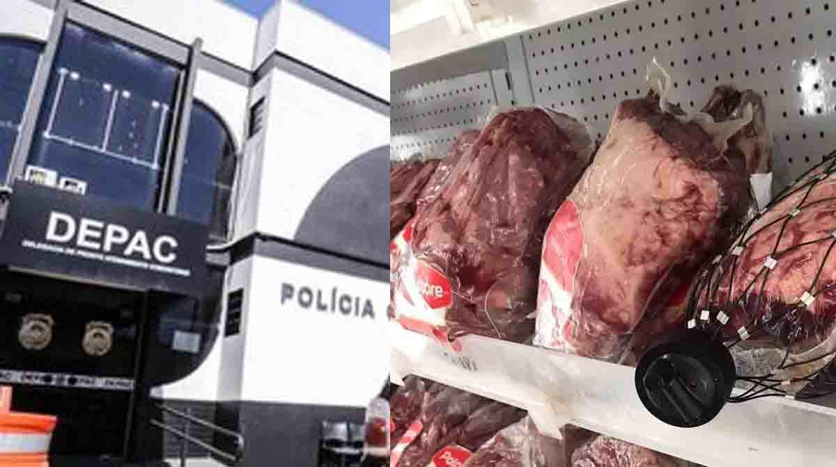Grávida presa furtando picanha alega agressão de seguranças em supermercado de Campo Grande