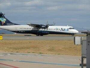 Aeronave da ATR-72 Azul que fará os voos de Campo Grande para Presidente Prudente