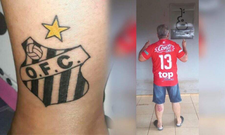 Tatuagens que eternizam carinho por times do MS.