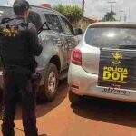 Durante bloqueio na fronteira, polícia de MS recupera carro roubado em SP